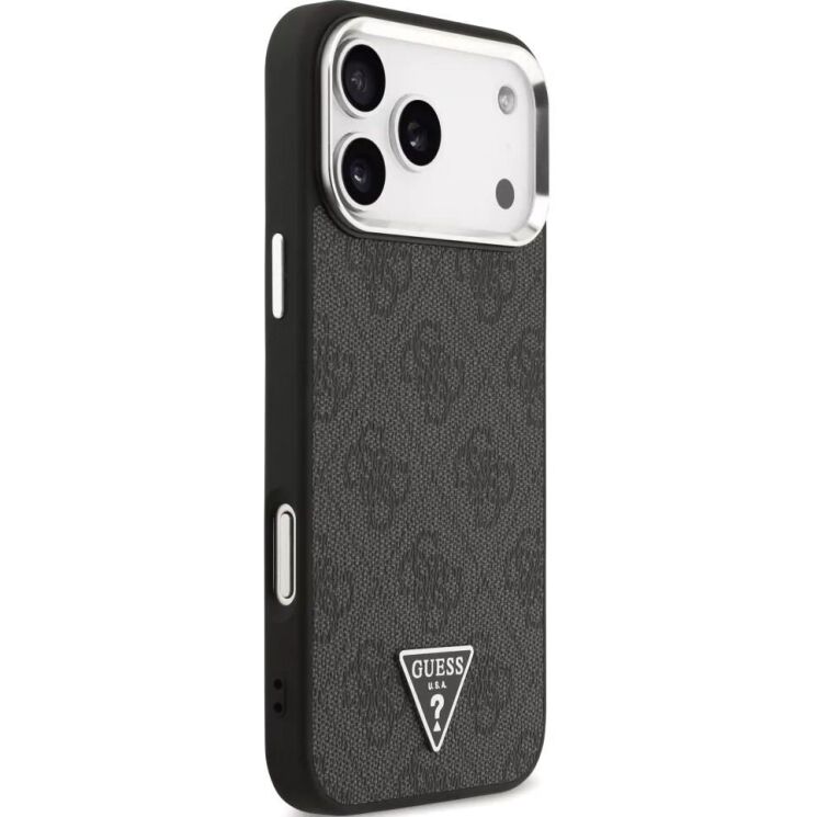 Захисний чохол Guess 4G Triangle Logo MagSafe для iPhone 18 Pro Max / 17 Pro Max (srebrny GUHMP18XP4TSRCMK) - Black / Silver: фото 3 з 7
