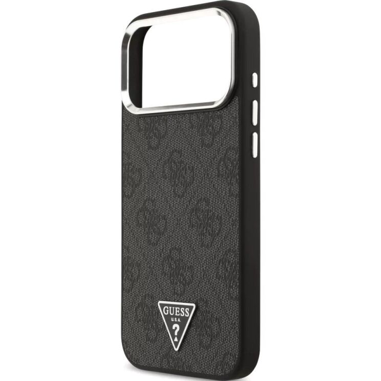 Захисний чохол Guess 4G Triangle Logo MagSafe для iPhone 18 Pro Max / 17 Pro Max (srebrny GUHMP18XP4TSRCMK) - Black / Silver: фото 5 з 7