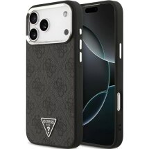 Захисний чохол Guess 4G Triangle Logo MagSafe для iPhone 18 Pro Max / 17 Pro Max (srebrny GUHMP18XP4TSRCMK) - Black / Silver: фото 1 з 7