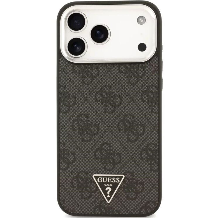 Захисний чохол Guess 4G Triangle Logo MagSafe для iPhone 18 Pro Max / 17 Pro Max (srebrny GUHMP18XP4TSRCMK) - Black / Silver: фото 2 з 7