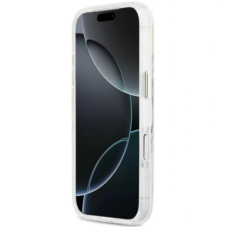 Защитный чехол Guess IML Script Metal MagSafe для iPhone 17 Pro Max (GUHMP17X5HTCSMST) - Transparent: фото 5 из 9