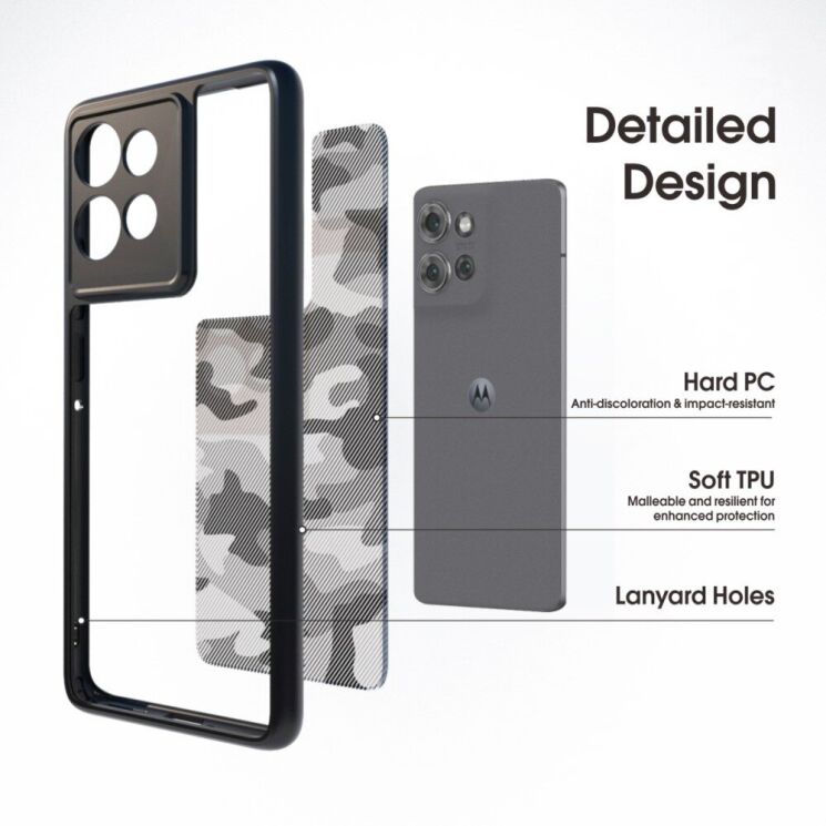 Защитный чехол IBMRS Military для Motorola Edge 50 - Artistic Camouflage: фото 2 из 7