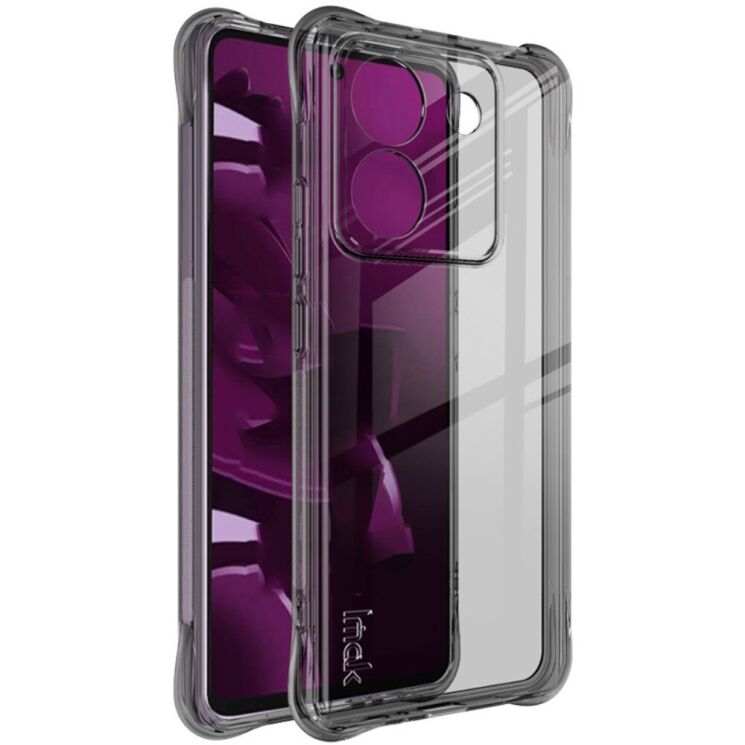 Защитный чехол IMAK Airbag MAX Case для Xiaomi Poco M7 Pro - Transparent Black: фото 1 из 8