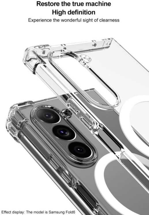Защитный чехол IMAK Clear Case MagSafe для Samsung Galaxy Fold 6 - Transparent: фото 8 из 11