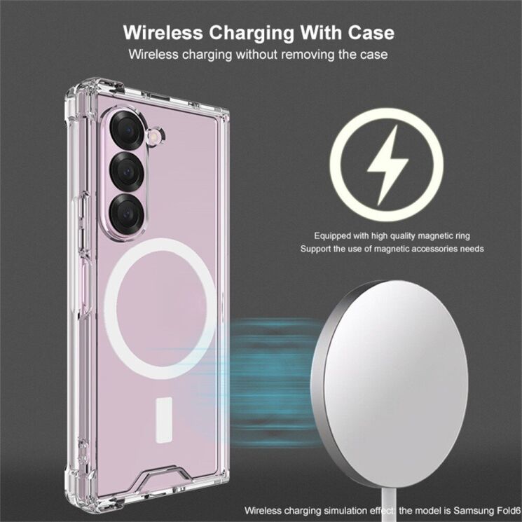 Защитный чехол IMAK Clear Case MagSafe для Samsung Galaxy Fold 6 - Transparent: фото 6 из 11
