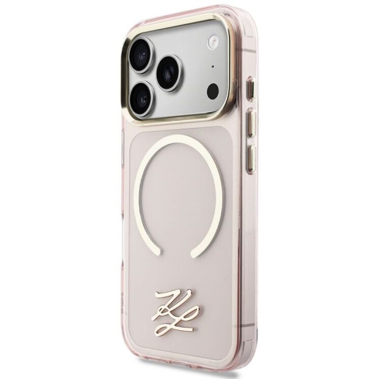 Захисний чохол Karl Lagerfeld IML KL Script Logo MagSafe для iPhone 17 Pro Max (KLHMP17X5HSKMEDP) - Pink (411148P) Захисний чохол Karl Lagerfeld IML KL Script Logo MagSafe для iPhone 17 Pro Max (KLHMP17X5HSKMEDP) - Pink: фото 2 з 5