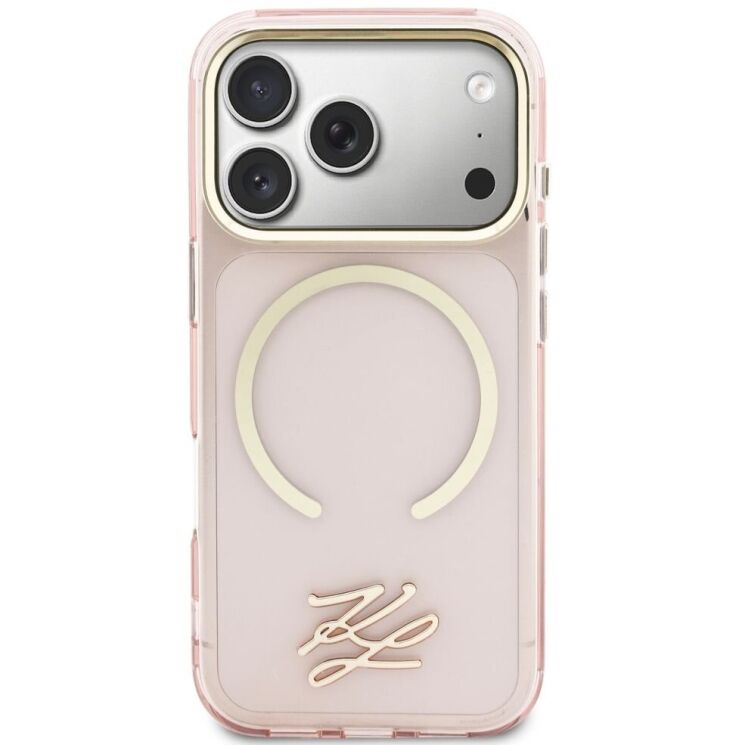 Захисний чохол Karl Lagerfeld IML KL Script Logo MagSafe для iPhone 17 Pro Max (KLHMP17X5HSKMEDP) - Pink (411148P) Захисний чохол Karl Lagerfeld IML KL Script Logo MagSafe для iPhone 17 Pro Max (KLHMP17X5HSKMEDP) - Pink: фото 3 з 5