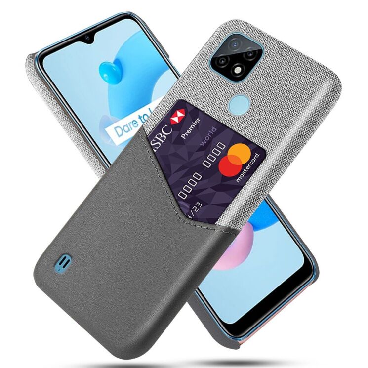 Захисний чохол KSQ Business Pocket для Realme C21 - Grey: фото 1 з 4