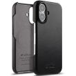 Защитный чехол MELKCO Leather Back Cover (with MagSafe Support) для Apple iPhone 16 - Black (360745B)