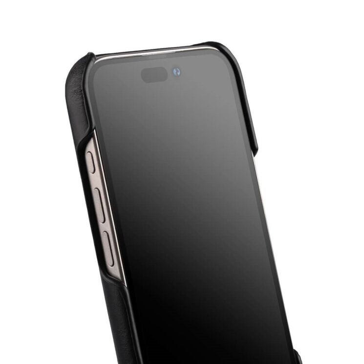 Защитный чехол MELKCO Leather Back Cover (with MagSafe Support) для Apple iPhone 16 - Black: фото 2 из 5