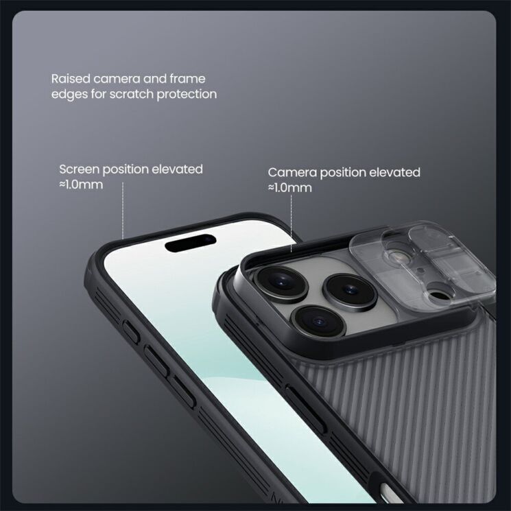 Захисний чохол NILLKIN CamShield Pro (Clear Version) для iPhone 18 Pro - Transparent / Black: фото 11 з 17
