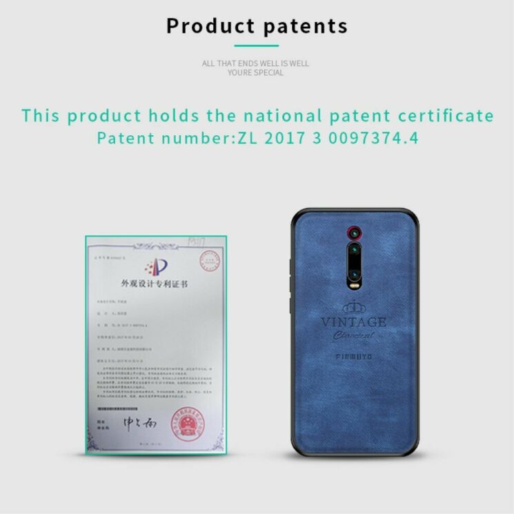 Защитный чехол PINWUYO Vintage Series для Xiaomi Mi 9T / Mi 9T Pro / Redmi K20 / Redmi K20 Pro - Black: фото 3 из 11