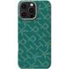 Защитный чехол Pitaka Tactile Woven Case Monogram для Apple iPhone 16 Pro Max (KI1601PTKP) - Green / Gold (366363GF). Фото 1 из 12