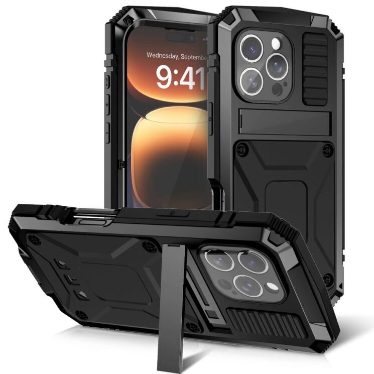 Защитный чехол R-JUST Military для Apple iPhone 16 Pro - Black: фото 1 из 9