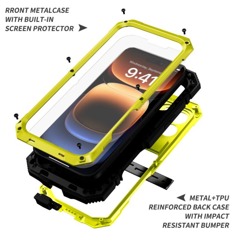 Защитный чехол R-JUST Military для Apple iPhone 16 Pro - Black: фото 8 из 9