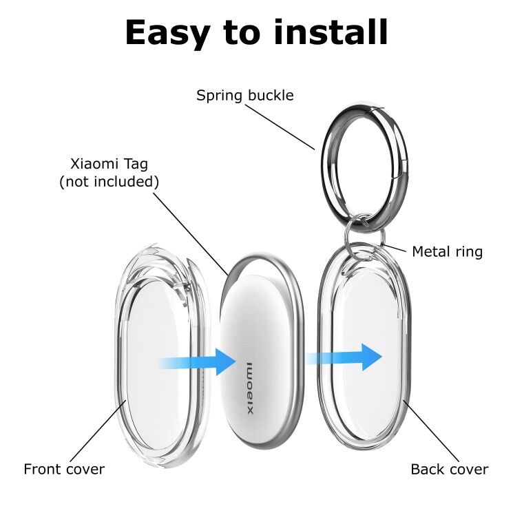 Защитный чехол Reframe Crystal Beacon для Xiaomi Tag - Transparent: фото 4 из 10