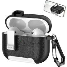 Защитный чехол Reframe Leather Texture для AirPods Pro 3 - Black / White: фото 1 из 7