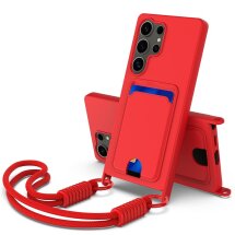 Защитный чехол Reframe Silicone Holder для Samsung Galaxy S24 Ultra (S928) - Red: фото 1 из 7