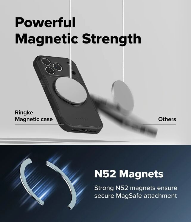 Защитный чехол Ringke Alles Magnetic (FP) для iPhone 18 Pro (8800380463233) - Gun Metal (423778H) Защитный чехол Ringke Alles Magnetic (FP) для iPhone 18 Pro (8800380463233) - Gun Metal: фото 9 из 18