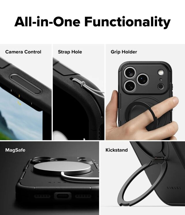 Защитный чехол Ringke Alles Magnetic (FP) для iPhone 18 Pro (8800380463233) - Gun Metal (423778H) Защитный чехол Ringke Alles Magnetic (FP) для iPhone 18 Pro (8800380463233) - Gun Metal: фото 4 из 18