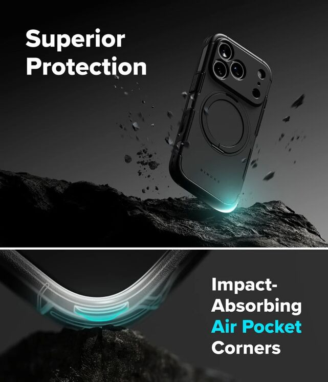 Защитный чехол Ringke Alles Magnetic (FP) для iPhone 18 Pro (8800380463233) - Gun Metal (423778H) Защитный чехол Ringke Alles Magnetic (FP) для iPhone 18 Pro (8800380463233) - Gun Metal: фото 10 из 18
