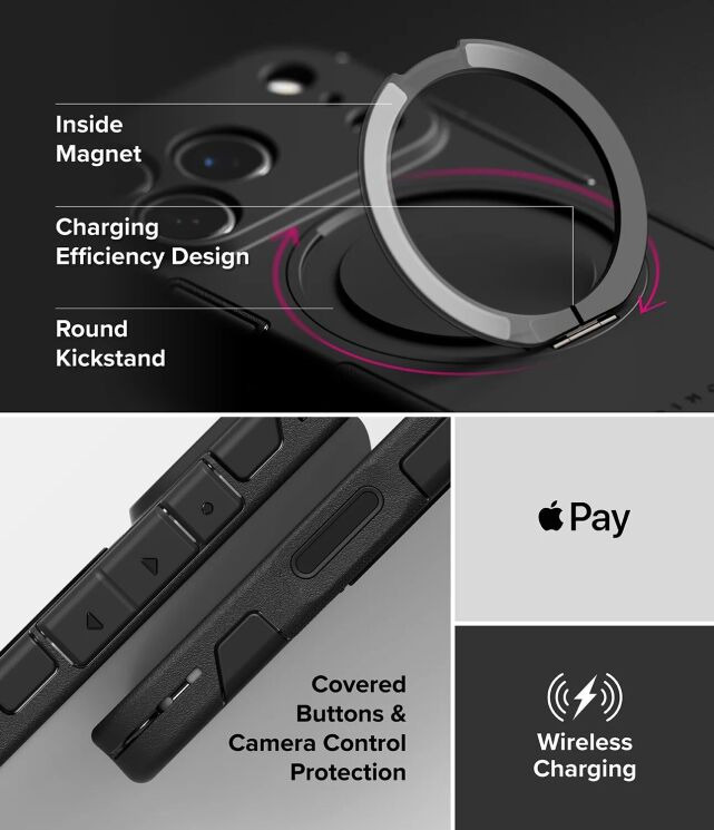 Защитный чехол Ringke Alles Magnetic (FP) для iPhone 18 Pro (8800380463233) - Gun Metal (423778H) Защитный чехол Ringke Alles Magnetic (FP) для iPhone 18 Pro (8800380463233) - Gun Metal: фото 16 из 18