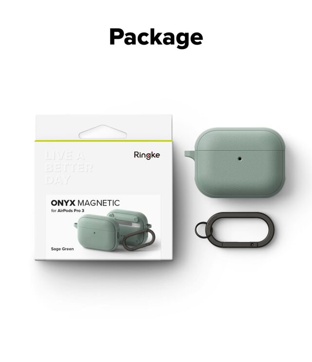 Защитный чехол Ringke Onyx Magnetic (FH) для AirPods Pro 3 (8800328818590) - Mint (390179M) Защитный чехол Ringke Onyx Magnetic (FH) для AirPods Pro 3 (8800328818590) - Mint: фото 11 из 13