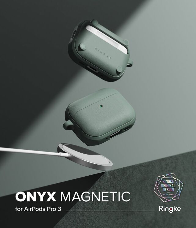 Защитный чехол Ringke Onyx Magnetic (FH) для AirPods Pro 3 (8800328818590) - Mint (390179M) Защитный чехол Ringke Onyx Magnetic (FH) для AirPods Pro 3 (8800328818590) - Mint: фото 3 из 13