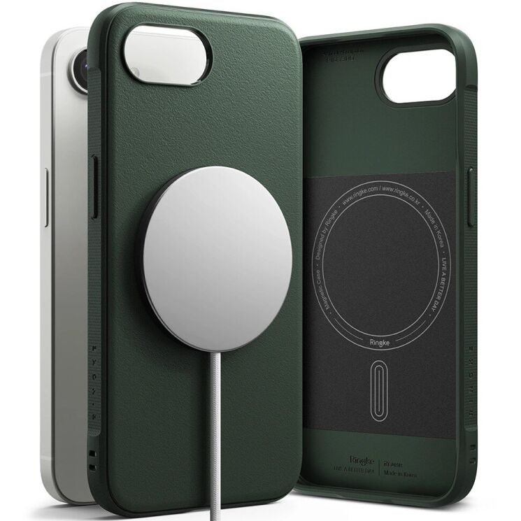 Захисний чохол Ringke Onyx Magnetic (FP) для Apple iPhone 16e (8800293852780) - Dark Green: фото 2 з 11