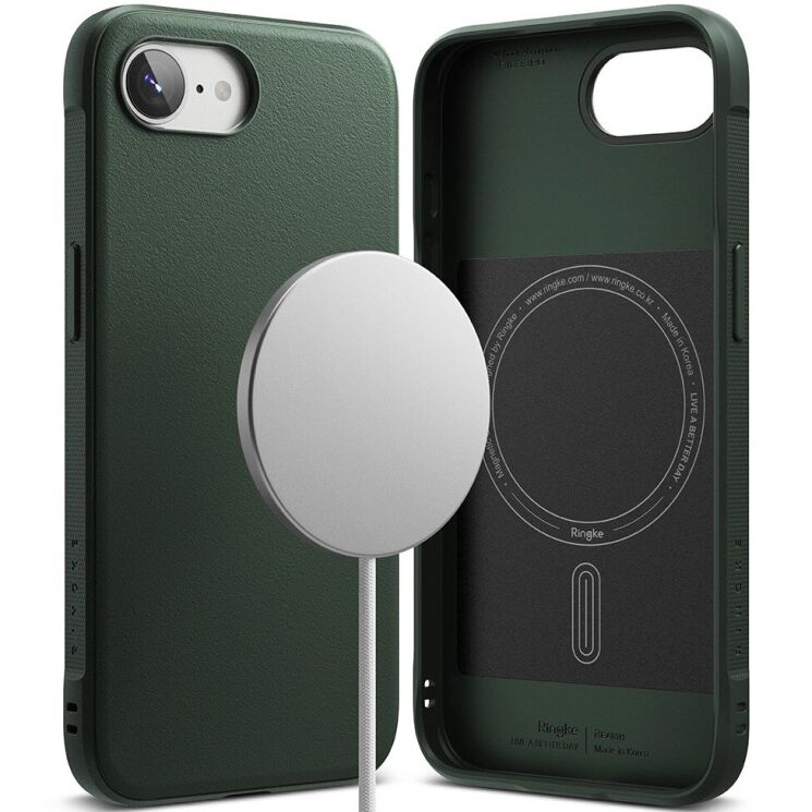Захисний чохол Ringke Onyx Magnetic (FP) для Apple iPhone 16e (8800293852780) - Dark Green: фото 1 з 11