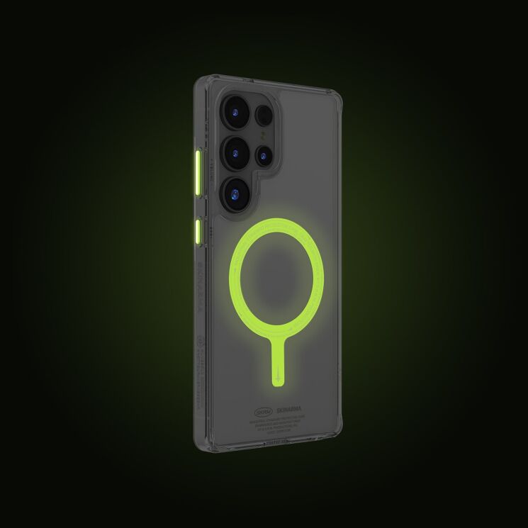 Защитный чехол SKINARMA SAIDO NITEGLOW Mag-Charge для Samsung Galaxy S25 Ultra (S938) - Green: фото 4 из 4