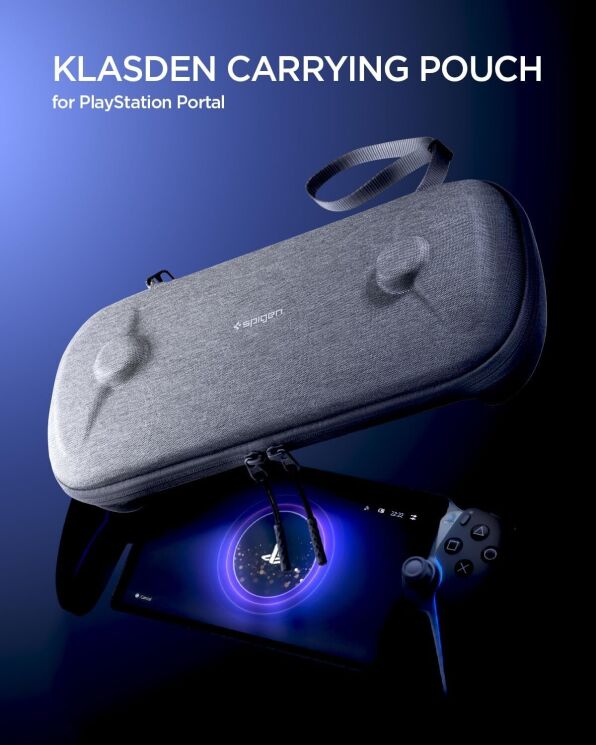Захисний чохол Spigen Klasden Pouch для Sony PlayStation Portal (AGP09756) - Charcoal Grey (404100H) Захисний чохол Spigen Klasden Pouch для Sony PlayStation Portal (AGP09756) - Charcoal Grey: фото 2 з 7