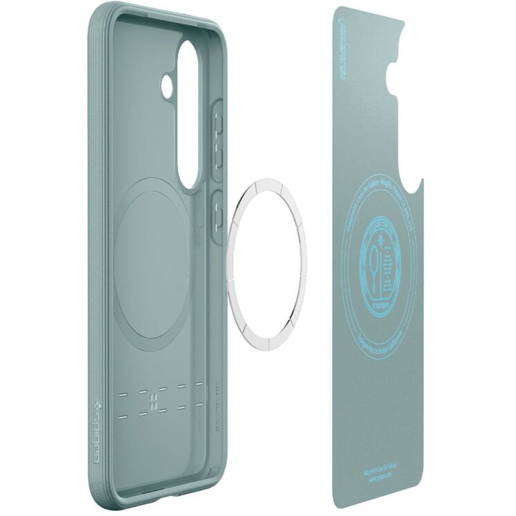 Защитный чехол Spigen (SGP) Caseology Parallax (MagFit) by Spigen для Samsung Galaxy S25 Plus (S936) ACS09060 - Sage Green: фото 7 из 18