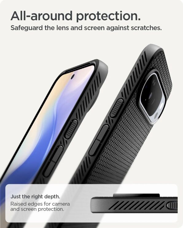 Захисний чохол Spigen (SGP) Liquid Air для Google Pixel 10 Pro XL (ACS09737) - Matte Black: фото 17 з 19