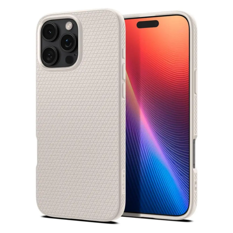 Захисний чохол Spigen (SGP) Liquid Air для Apple iPhone 16 Pro Max (ACS07991) - Natural Titanium: фото 1 з 13