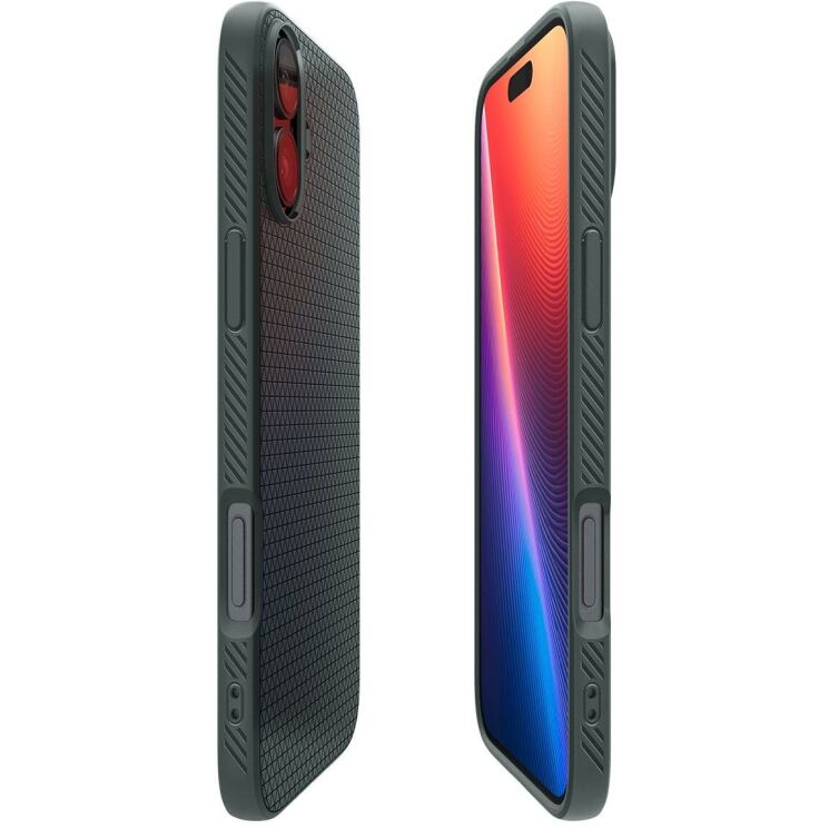 Защитный чехол Spigen (SGP) Liquid Air для Apple iPhone 16 - Abyss Green: фото 5 из 16