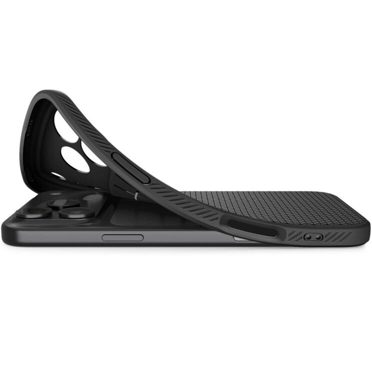 Захисний чохол Spigen (SGP) Liquid Air для Apple iPhone 17 Pro (ACS10331) - Matte Black: фото 7 з 13
