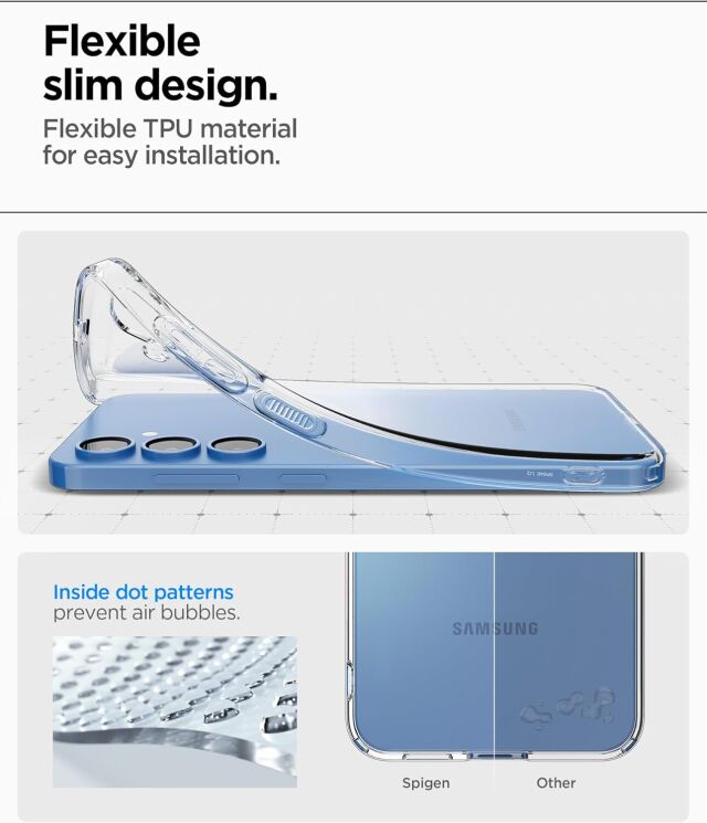 Защитный чехол Spigen (SGP) Liquid Crystal для Samsung Galaxy S25 Plus (S936) ACS08974 - Crystal Clear: фото 13 из 15
