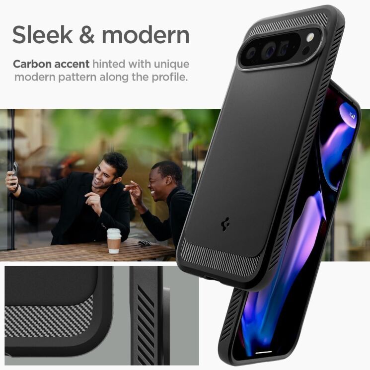Защитный чехол Spigen (SGP) Rugged Armor для Google Pixel 9 Pro XL - Marble Grey: фото 14 из 16