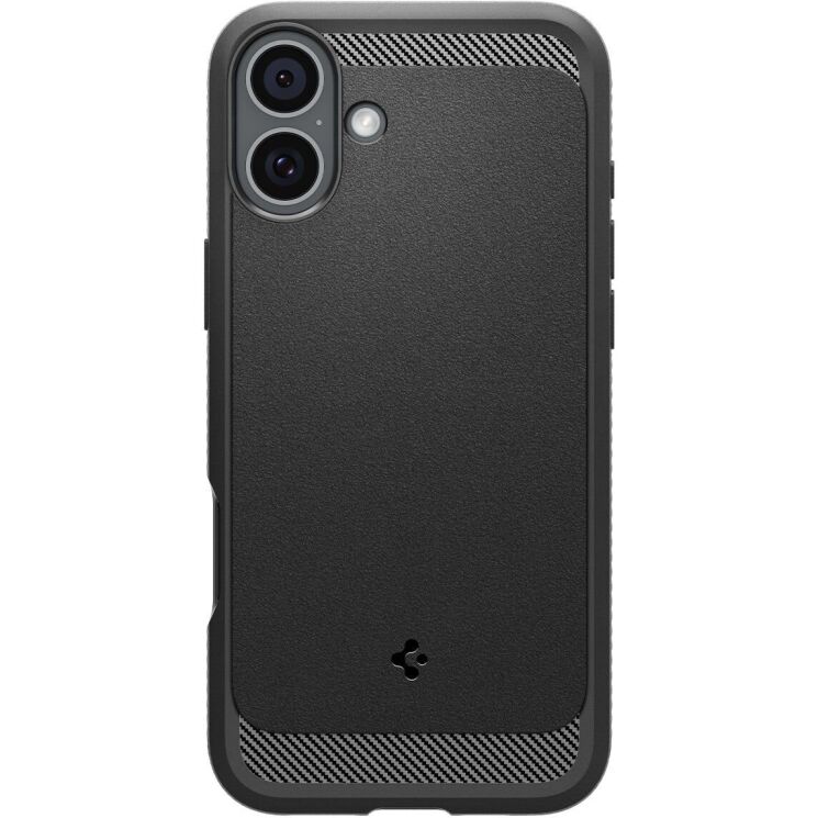 Защитный чехол Spigen (SGP) Rugged Armor (MagFit) для Apple iPhone 16 - Matte Black: фото 2 из 14