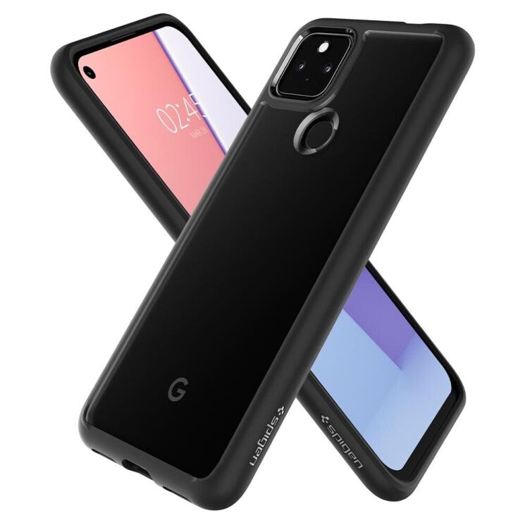 Захисний чохол Spigen (SGP) Ultra Hybrid для Google Pixel 5a - Matte Black: фото 3 з 14