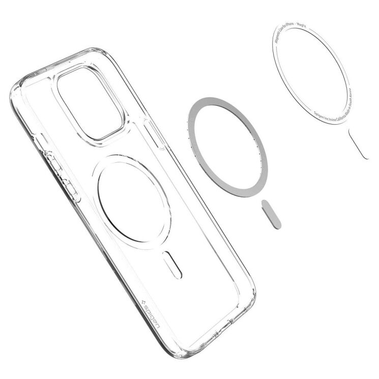 Защитный чехол Spigen (SGP) Ultra Hybrid (MagFit) для Apple iPhone 14 Pro Max - Carbon Fiber: фото 4 из 15