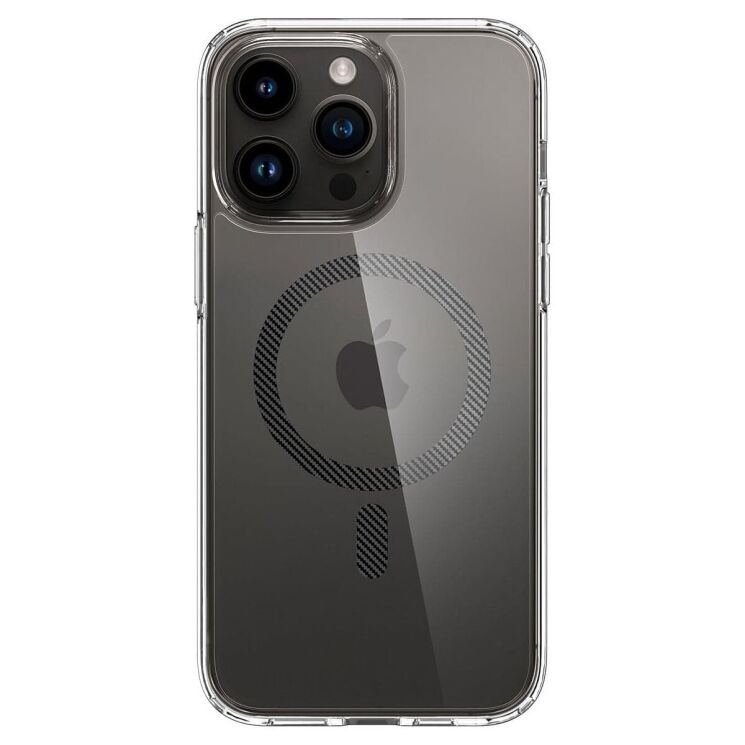 Защитный чехол Spigen (SGP) Ultra Hybrid (MagFit) для Apple iPhone 14 Pro Max - Carbon Fiber: фото 3 из 15