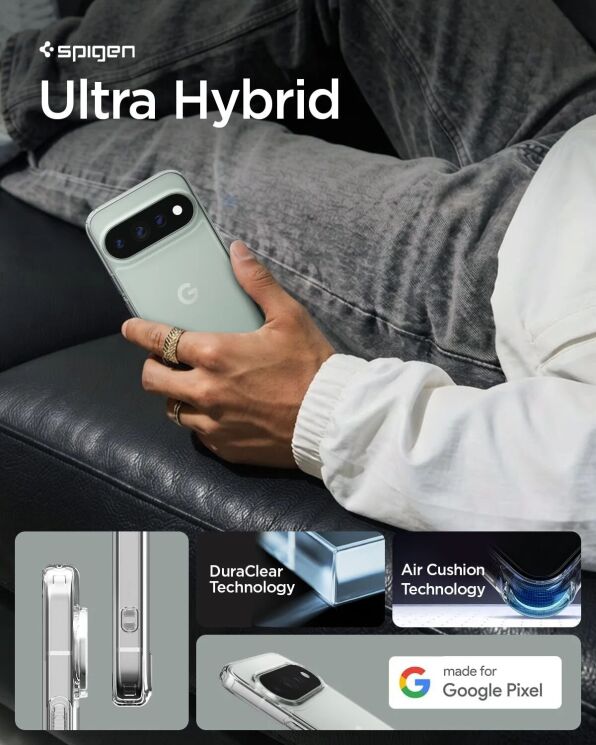 Защитный чехол Spigen Ultra Hybrid для Google Pixel 11 Pro XL (ACS11450) - Crystal Clear: фото 7 из 12