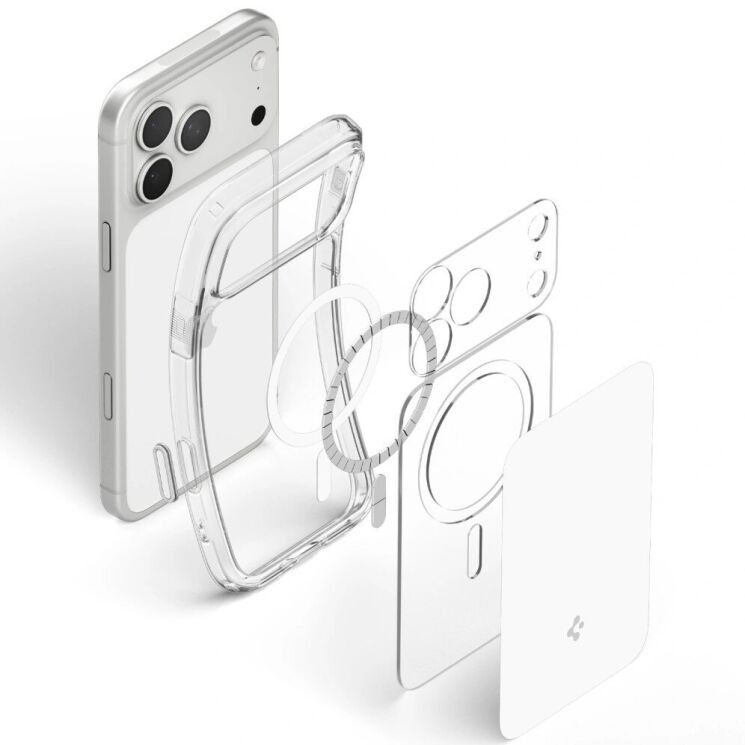 Защитный чехол Spigen Ultra Hybrid T MagFit для iPhone 18 Pro Max (ACS12132) - Glossy White (440307W) Защитный чехол Spigen Ultra Hybrid T MagFit для iPhone 18 Pro Max (ACS12132) - Glossy White: фото 4 из 14