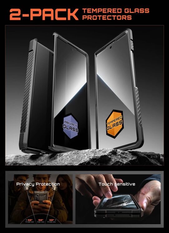 Защитный чехол Supcase UB Grip Magnetic для Samsung Galaxy Fold 8 Ultra (843439162198) - Black: фото 11 из 11