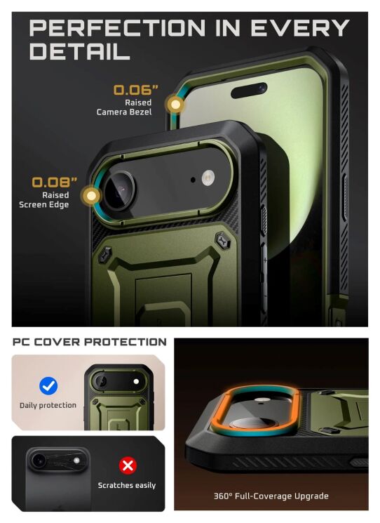 Захисний чохол Supcase Unicorn Beetle Pro для iPhone Air (843439159310) - Black: фото 10 з 16