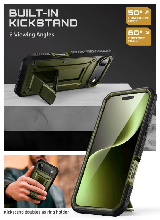 Захисний чохол Supcase Unicorn Beetle Pro для iPhone Air (843439159310) - Black: фото 8 з 16