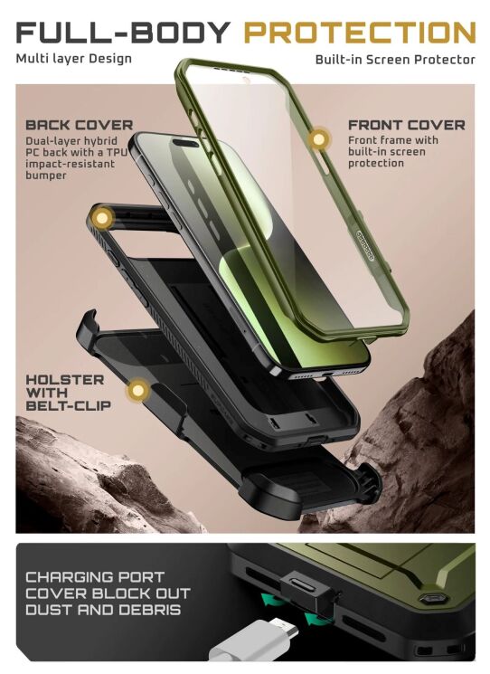 Захисний чохол Supcase Unicorn Beetle Pro для iPhone Air (843439159310) - Black: фото 9 з 16