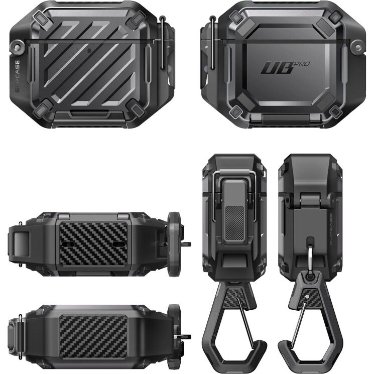 Защитный чехол Supcase Unicorn Beetle Pro Rugged Case (FH) для Apple AirPods 4 - Black: фото 3 из 10